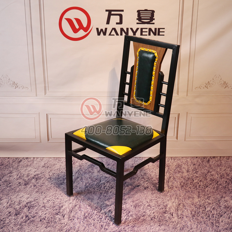 铁艺黑色五金 个性 餐椅 定制木板靠背 软料靠背餐椅 仿古餐椅